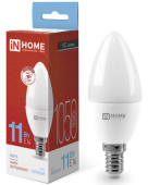 Лампа Светодиодная LED-СВЕЧА-VC 11Вт 230В Е14 6500К 1050Лм IN HOME 4690612024844 