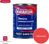 Эмаль Krafor ПФ-115 0,8кг Красная 26 019