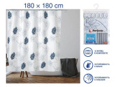 Штора для ванной PERFECTO LINEA 180х180см цветы  36-118015  
