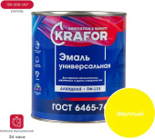 Эмаль Krafor ПФ-115 2,7кг Жёлтая 26 005