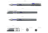 Ручка гелевая 0,5мм MEGAPOLIS Gel, стержень синий 17751