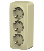 Розетка "SchE" Blanca О/У 3м с/з 16А IP20 бежевая BLNRA010317 