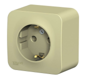 Розетка "SchE" Blanca О/У 1м с/з 16А IP20 бежевая BLNRA010117 