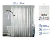 Штора для ванной PERFECTO LINEA 180х180см Aura 3D хрусталь 