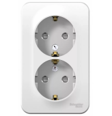Розетка "SchE" Blanca О/У 2м с/з 16А IP20 белая BLNRA010211 