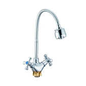 Смеситель ZEGOR для кухни 2-х вентильный DTZ4-E827 гибкий излив