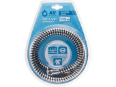 Шланг для душа AV Engineering 175см PVC 1/2" г-г хром-черн AVSSS-108