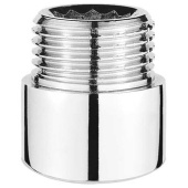 Переходник латунный М22г х 1/2"ш рос/имп  хром