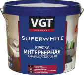Краска VGT ВД-АК-2180 Superwhite интерьерная для стен и потолков  3кг Акриловая База А