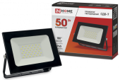 Прожектор диодный 50Вт СДО-7, IP65, 6500K, чёрный, In Home 4690612034638 