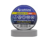 Изолента ПВХ "SafeLine" 19мм*20м*0,15мм (82гр.) серая 