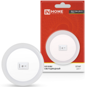 Ночник светодиодный NLE 04-LW-S белый с выключателем 230В IN HOME 4690612028804 РАСПРОДАЖА 