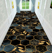 Коврик HOMEMAT 60 см Соты черный 