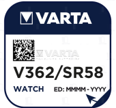   Varta 362, SR721SW Silver Oxide 1.55V 