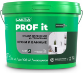 Краска Лакра для Кухни и Ванные 14 кг латексная интерьерная Profit IT Белая База А 