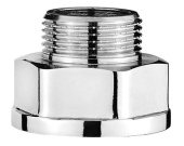 Переходник латунный 1"гайка х1/2"штуцер (25х15мм)   хром