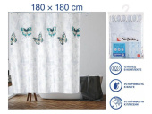 Штора для ванной PERFECTO LINEA 180х180см бабочки 36-118011 