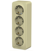 Розетка "SchE" Blanca О/У 4м с/з 16А IP20 бежевая BLNRA011417 