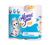 Полотенца бумажные "Мягкий знак Deluxe" 2-х слойные, белые 