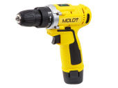 Дрель аккумуляторная Шуруповерт MOLOT MBD 1213-1 Li 12В, 20Н*м, 1х1.3А*ч коробка MBD12131Li0029