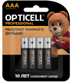 Батарейки OPTICELL Professional LR03 (AAA) щелочная/алкалиновая (блист. 4шт) 5052002 