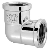 Угольник латунный 1/2" (15мм)    хром