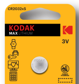 Батарейка  3V CR-2032 дисковая "Kodak" MAX литиевая (цена за 1шт) Б0018717 