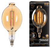  LED Gauss Vintage Filament BT180 8W E27 180*360mm Amber 780lm 2400K 151802008 