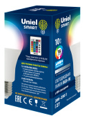 Лампа светодиодная груша 10W Uniel A60 RGB-свет (без пульта ДУ) UL-00006530 