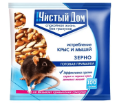 Приманка зерновая "Чистый дом" от крыс и мышей 100г 03-016