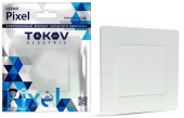 Выключатель TOKOV Pixel 1кл С/У, 10А, IP20 перламутр, в сборе TKE-PX-V1F-C04 