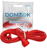 Удлинитель садовый DOMTOK ПВС 2х1, 2.2кВт, 10А, IP20, в бухте, 1 гнездо, 20м 2489 