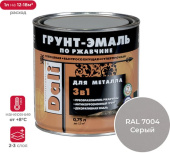 Грунт-эмаль по ржавчине Dali 0,75л Серый RAL 7004 арт 20411