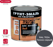 Грунт-эмаль по ржавчине Dali 0,75л Серый графит RAL 7024 