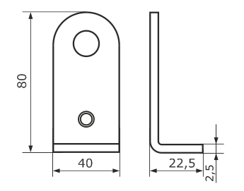 Проушина угловая 40х100мм ДОМАРТ