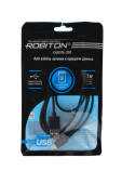 Кабель USB ROBITON P7 USB A - 8pin (AppleLightning), Charge&Sync, 1м черный PH1 