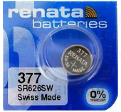 Батарейка часовая Renata 377, SR626SW Silver Oxide 1.55V 