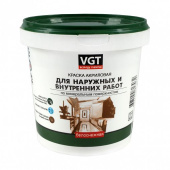 Краска VGT ВД-АК-1180 моющаяся  для наружных и внутренних работ 3 кг