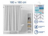 Штора для ванной PERFECTO LINEA 180х180см векторная графика  36-118107  - - - Уценка 