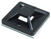 Площадка самоклеящаяся 20х20 под хомуты чёрная (уп.10шт) Rexant 07-2021-10 