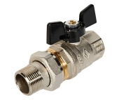 Кран шаровый Bugatti Oregon 03220032 3/4" бабочка (американка) 
