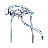 Смеситель ZEGOR для ванны DMX7-A605 двухвентильный  длинный излив 