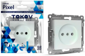 Розетка TOKOV Pixel 1м С/У, 16А, IP20, Б/З перламутр TKE-PX-R1-C04 