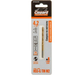 Сверло по металлу ц/х 4.2х43х75 мм HSS TIN GEPARD GP1342-075