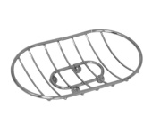 Мыльница на ножках овальная хром "Рыжий кот" CHR-481 