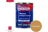 Эмаль Krafor ПФ-115 0,8кг Бежевая 25 963
