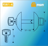 Накладка- фиксатор с ключом RW1 BLM чёрный матовый