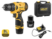 Дрель аккумуляторная Шуруповерт MOLOT MBD 1213 DLi 12В, 32Н*м, 2х2А*ч кейс 1335567
