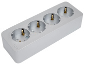 Розетка "SchE" Blanca О/У 4м с/з 16А IP20 алюминий BLNRA011413 