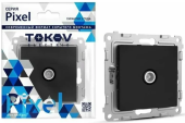 Розетка TOKOV Pixel TV коннектор C/У, IP20, карбон TKE-PX-A1C-C14 